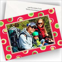 Christmas Chunky Dots Photo Cards - Horizontal