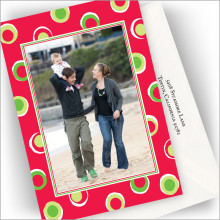 Christmas Chunky Dots Photo Cards - Vertical