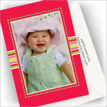 Red Ribbon Photo Cards - Vertical