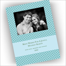 Turquoise Lattice Photo Cards