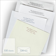 Best Value! Our Standard Box - Qty 100 Shts 100 Env.