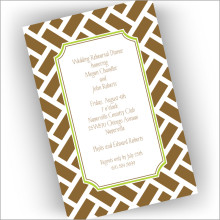 Brown Chippendale Invitations