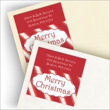 Candy Cane Square Labels