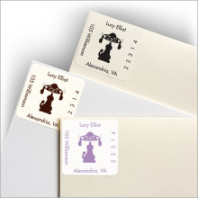Cat & Dog Labels - Poodle