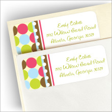 Cheery Dots Return Address Labels
