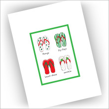 Christmas Flip Flops Holiday Cards
