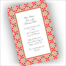 Christmas Floral Invitations - Vertical