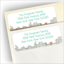 Cityscape Return Address Label