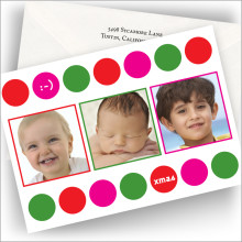 Colorful Dot Frame Photo Cards