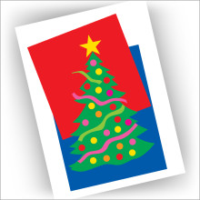 Contemporary Tree Holiday Cards