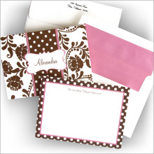 Damask Dot Ensemble - Lined Envelopes Included
