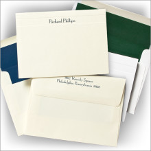 Debossed Banner Correspondence Cards