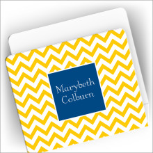 Decorative Acrylic Holder - 13-Yellow Chevron