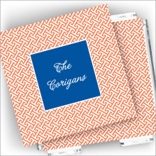 Designer Coasters and Holder - Coral Key