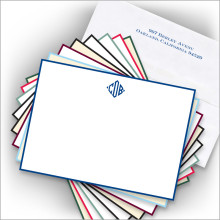 DYO Hand Bordered Correspondence Cards - with Monogram