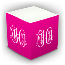 DYO Self Stick Memo Cubes with Monogram