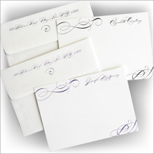 Elegant Script Correspondence Cards