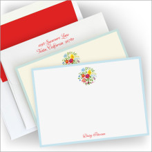 Floral Circle Correspondence Cards