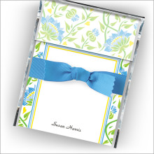 Floral Memos with Holder & Bow