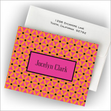 Geo Hot Pink Collection Fold Notes
