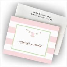 Girl Clothes Line Fold Note