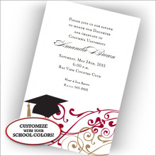 Grad Scroll Invitations