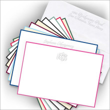 Hand Bordered Embossed Correspondence Cards