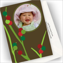 Holiday Berry Tree Photo Cards - Vertical