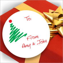 Holiday Gift Stickers - Design 1