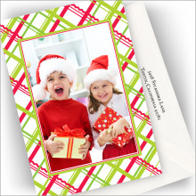 Holiday Ric Rac Photo Cards - Vertical
