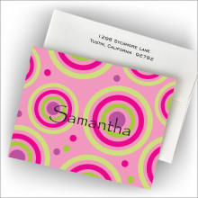Hollywood Circles Pink Fold Note
