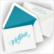 Letterpress Note with 100% Cotton Paper - with Name