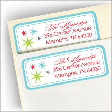 Merry & Bright Return Address Label