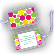Poppy Polka Dots Luggage Tags