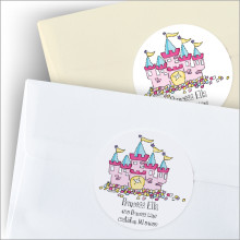 Pretty Princess Round Stickers