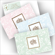 Pretty Vines Note and Label Set - Monogram Note
