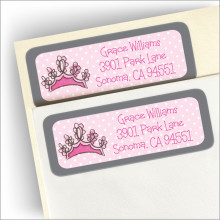 Princess Girl Return Address Label