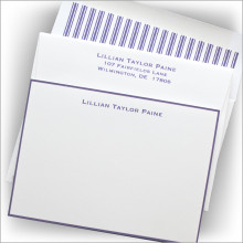 Purple Hand Bordered Correspondence Cards