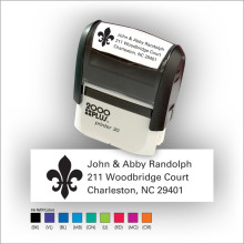 Fleur De Lis Quick Stamp - Black ink & 1 Color Refill
