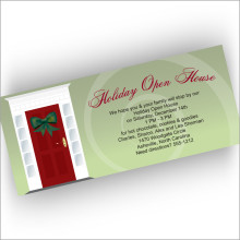 Red Door Holiday Open House Invitations