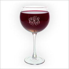 Red Wine Glasses - with Monogram