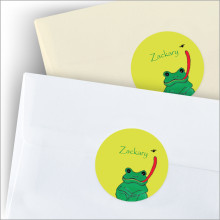 Reptile Party Round Stickers