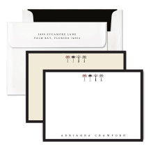 Retro Palms Correspondence Cards