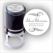 Flourish Script Round Stamper