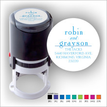 First Names Round Stamper - Black ink & 1 Color Refill