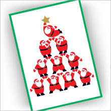 Santa Tree Holiday Cards