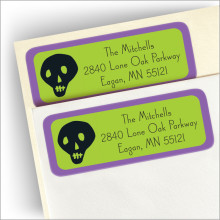 Skeleton Party Return Address Label