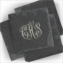 Slate Coasters - with Monogram