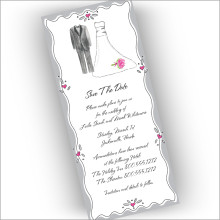Slim Bride and Groom Invitations