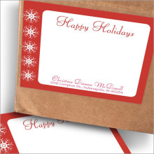 Snowflake Shipping Labels